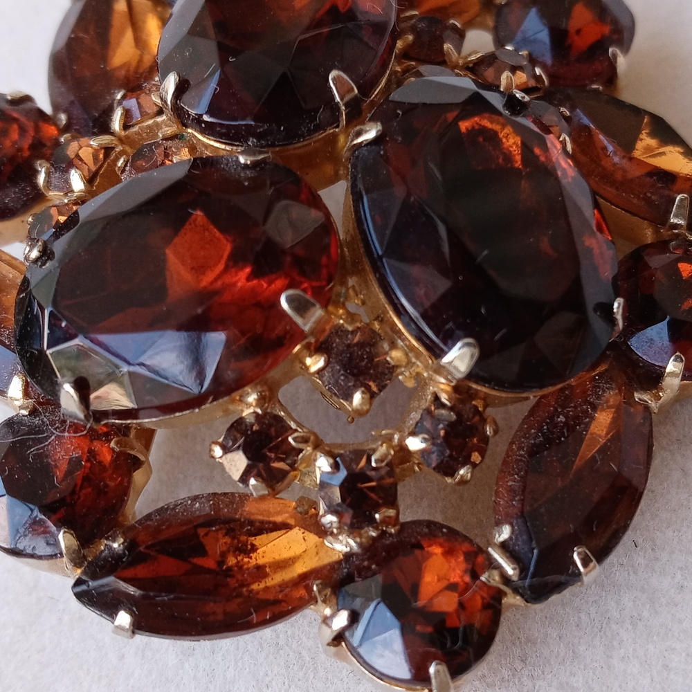 Vintage Colorful Gold Brooch Bundle Amber Multi-Color - Picture 7 of 10